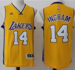 Jerseys Factory Cheap Lakers #14 Brandon Ingram Gold Stitched NB