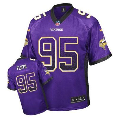 Jerseys Factory Cheap Nike Vikings #95 Sharrif Floyd Purple Team