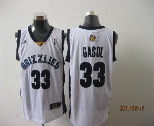 Jerseys Factory Cheap Grizzlies #33 Marc Gasol Revolution 30 Whi
