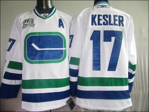 Jerseys Factory Cheap Canucks #17 Ryan Kesler Embroidered White