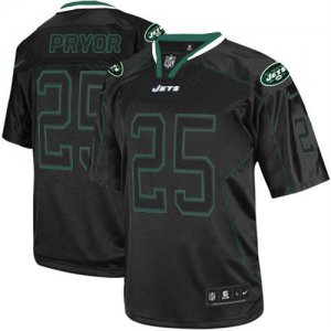 Jerseys Factory Cheap Nike Jets #25 Calvin Pryor Lights Out Blac