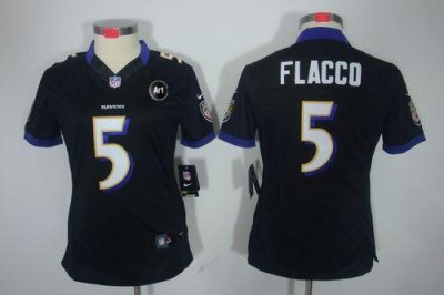Jerseys Factory Cheap Nike Ravens #5 Joe Flacco Black Alternate