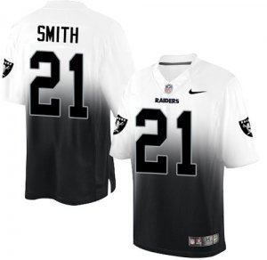 Jerseys Factory Cheap Nike Raiders #21 Sean Smith White/Black Me