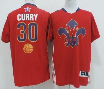 Jerseys Factory Cheap Warriors #30 Stephen Curry Red 2014 All St