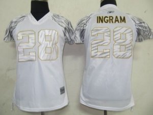 Jerseys Factory Cheap Saints #28 Mark Ingram White Women's Zebra