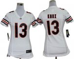 Jerseys Factory Cheap Nike Bears #13 Johnny Knox White Women's E