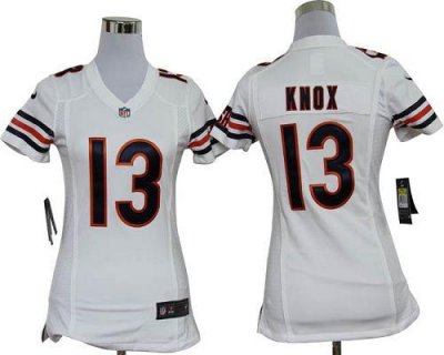 Jerseys Factory Cheap Nike Bears #13 Johnny Knox White Women's E