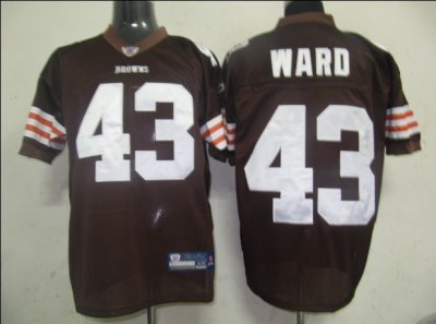 Jerseys Factory Cheap Browns #43 T.J. Ward Brown Stitched NFL Je