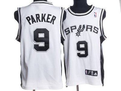 Jerseys Factory Cheap Spurs #9 Tony Parker Stitched White NBA Je