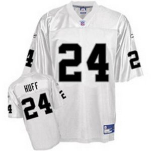 Jerseys Factory Cheap Raiders Michael Huff #24 Stitched White NF