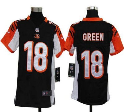 Jerseys Factory Cheap Nike Bengals #18 A.J. Green Black Team Col