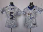 Jerseys Factory Cheap Nike Ravens #5 Joe Flacco Zebra With Art P