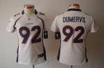 Jerseys Factory Cheap Nike Broncos #92 Elvis Dumervil White Wome