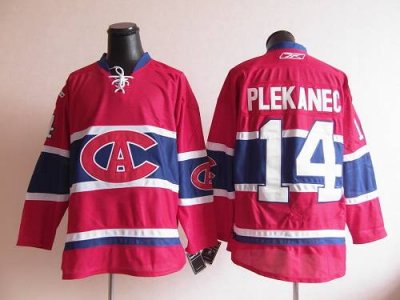 Jerseys Factory Cheap Canadiens #14 Tomas Plekanec Red New CA Em