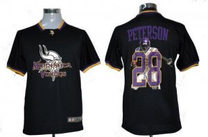 Jerseys Factory Cheap Nike Vikings #28 Adrian Peterson Black Men
