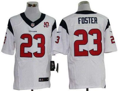 Jerseys Factory Cheap Nike Texans #23 Arian Foster White With 10