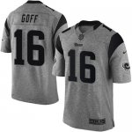 Jerseys Factory Cheap Nike Rams #16 Jared Goff Gray Men's Stitch