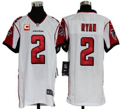 Jerseys Factory Cheap Nike Falcons #2 Matt Ryan White With C Pat