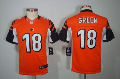 Jerseys Factory Cheap Nike Bengals #18 A.J. Green Orange Alterna