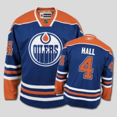 Jerseys Factory Cheap Oilers #4 Taylor Hall Embroidered Light Bl