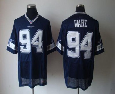Jerseys Factory Cheap Nike Cowboys #94 DeMarcus Ware Navy Blue T