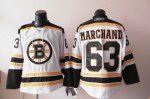 Jerseys Factory Cheap Bruins #63 Brad Marchand White Embroidered