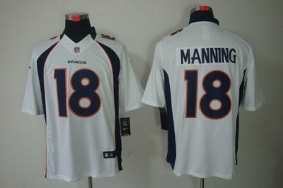 Jerseys Factory Cheap Nike Broncos #18 Peyton Manning White Men'