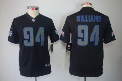 Jerseys Factory Cheap Nike Bills #94 Mario Williams Black Impact