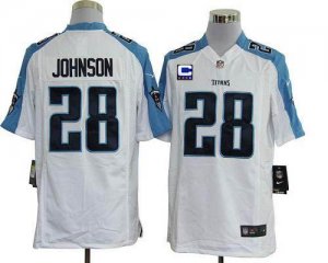 Jerseys Factory Cheap Nike Titans #28 Chris Johnson White With C