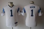 Jerseys Factory Cheap Nike Panthers #1 Cam Newton White Youth NF