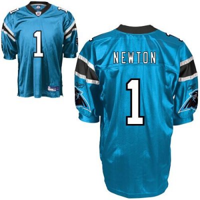 Jerseys Factory Cheap Panthers #1 Cam Newton Blue Stitched NFL J