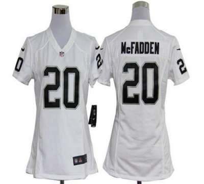 Jerseys Factory Cheap Nike Raiders #20 Darren McFadden White Wom