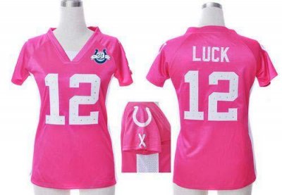 Jerseys Factory Cheap Nike Colts #12 Andrew Luck Pink Draft Him