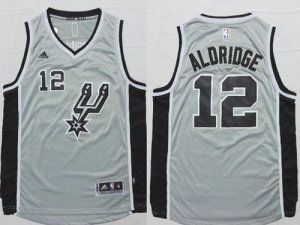 Jerseys Factory Cheap Spurs #12 LaMarcus Aldridge Grey Alternate