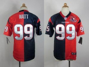 Jerseys Factory Cheap Nike Texans #99 J.J. Watt Navy Blue/Red Wi