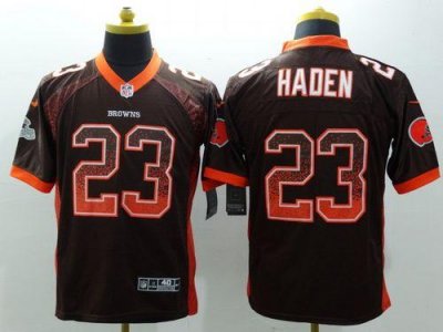 Jerseys Factory Cheap Nike Browns #23 Joe Haden Brown Team Color