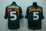 Jerseys Factory Cheap Hurricanes #5 Andre Johnson Green Embroide