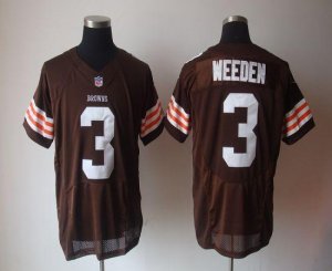Jerseys Factory Cheap Nike Browns #3 Brandon Weeden Brown Team C