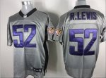 Jerseys Factory Cheap Ravens #52 Ray Lewis Grey Shadow Stitched