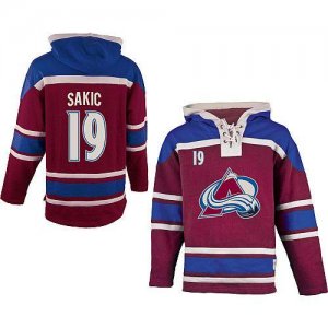 Jerseys Factory Cheap Avalanche #19 Joe Sakic Red Sawyer Hooded