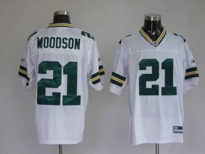 Jerseys Factory Cheap Packers #21 Charles Woodson White Embroide
