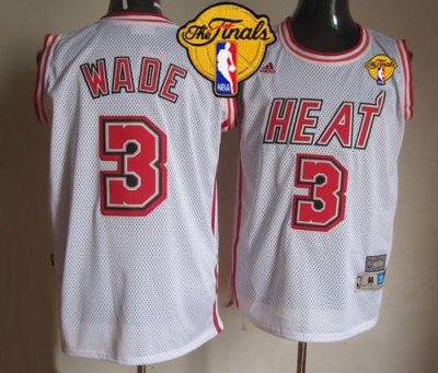 Jerseys Factory Cheap Heat #3 Dwyane Wade White Swingman Throwba