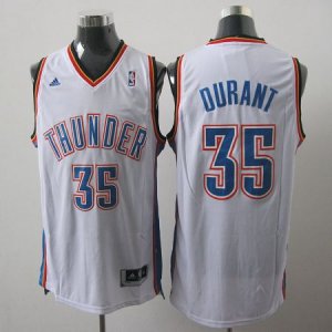 Jerseys Factory Cheap Thunder #35 Kevin Durant White Embroidered