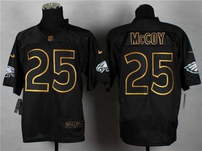 Jerseys Factory Cheap Nike Eagles #25 LeSean McCoy Black Gold No