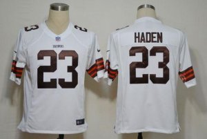 Jerseys Factory Cheap Nike Browns #23 Joe Haden White Men's Stit