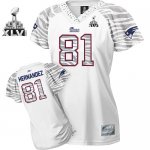 Jerseys Factory Cheap Patriots #81 Aaron Hernandez White Women's