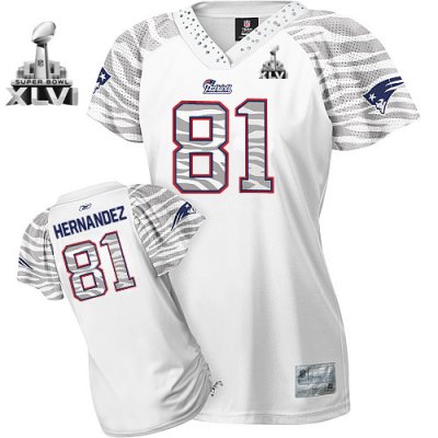 Jerseys Factory Cheap Patriots #81 Aaron Hernandez White Women's