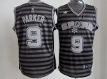 Jerseys Factory Cheap Spurs #9 Tony Parker Black/Grey Groove Sti