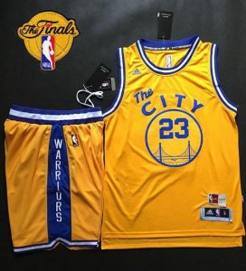 Jerseys Factory Cheap Warriors #23 Draymond Green Gold Throwback