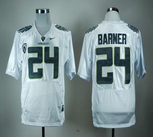 Jerseys Factory Cheap Ducks #24 Kenjon Barner White With PAC-12